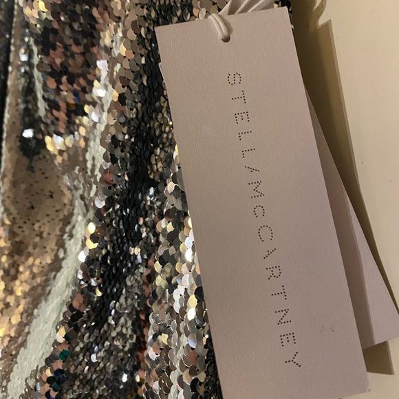 ⭐️⭐️NWT Stella McCartney One-Shoulder Sequin Cape Dress - Picture 5 of 8